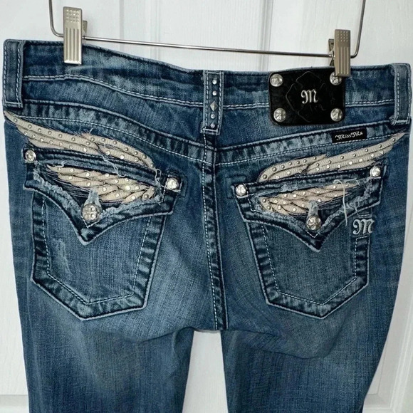 Miss Me Denim Boot Cut Jeans with Embellished Pockets - Picture 7 of 7